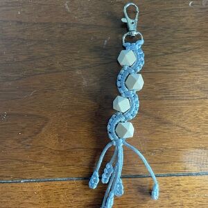 Macrame grey keychain